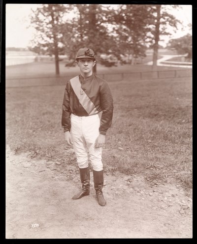 El jockey Tod Sloan a su regreso de Europa, 1898 de Byron Company